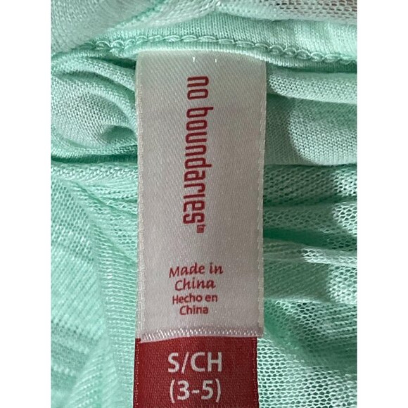 no boundaries short sleeve shirt green sheer 2 layered polyester small READ - Picture 10 of 11